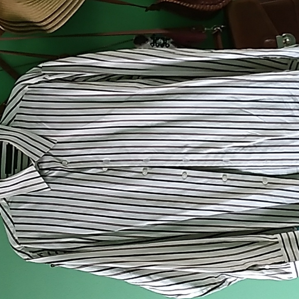 Axist Modern Fit, L, textured cream white striped